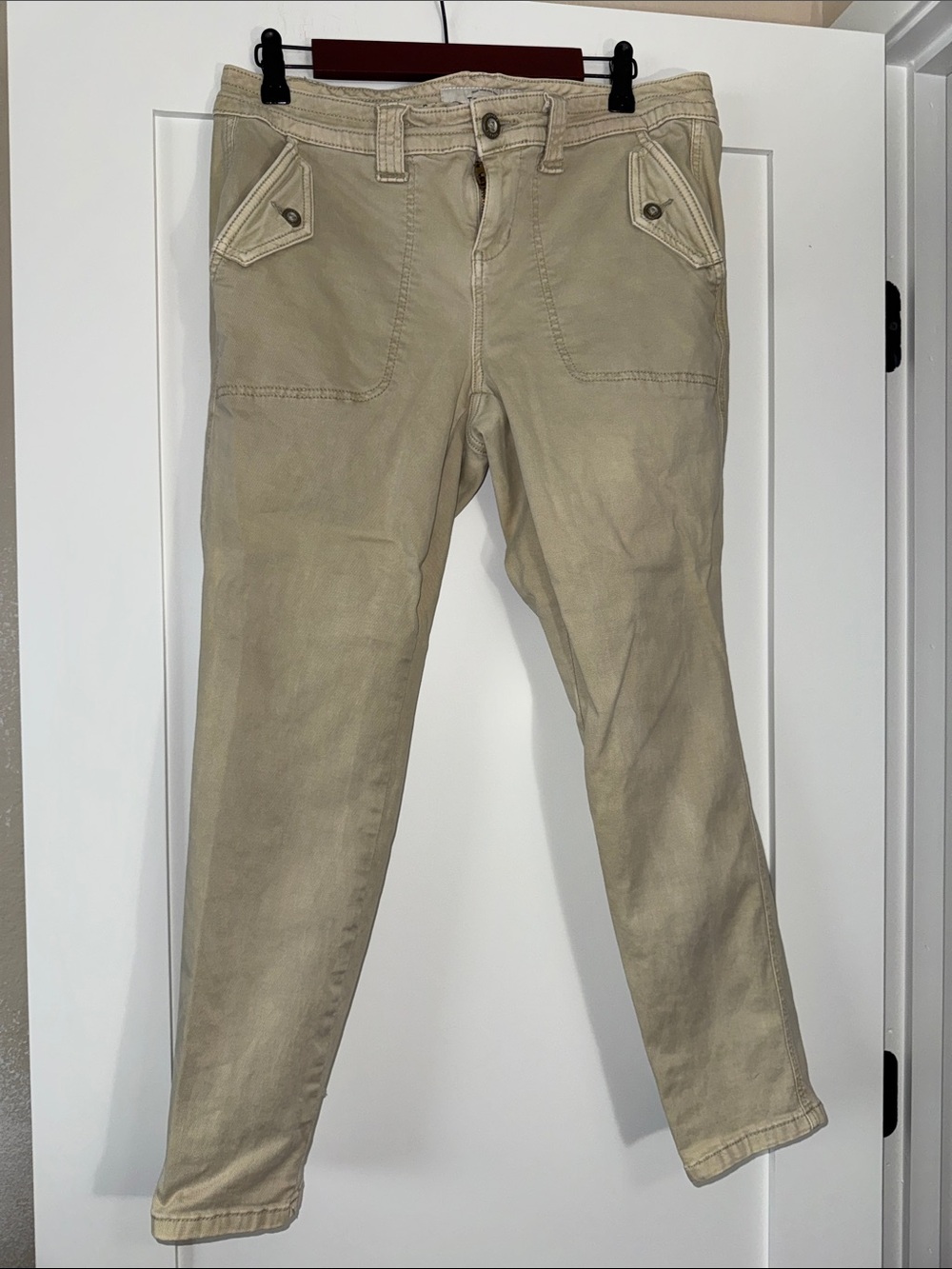 torrid Beige Khaki Pants with Star-Trim Waistband Sz 12 circa 2017 utility